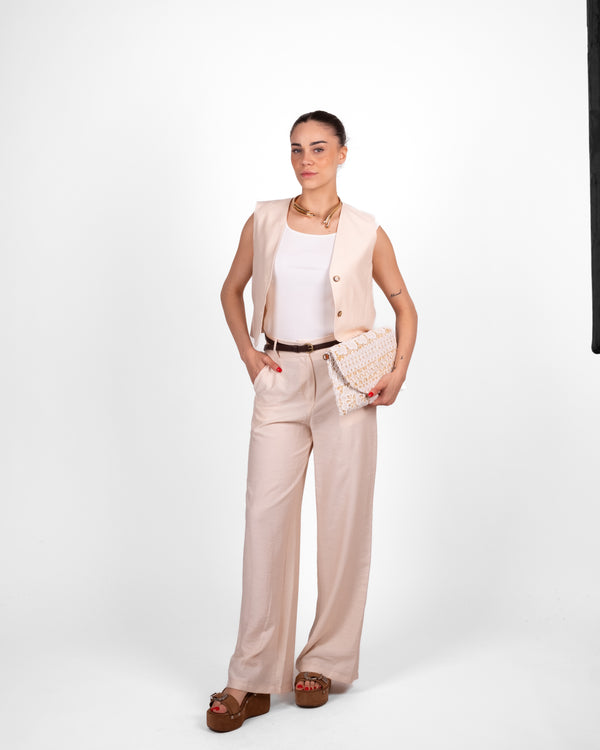 Haveone Gilet 2 Bottoni - BEIGE