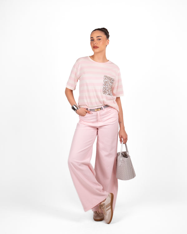 Dixie Pantalone Wide Leg - ROSA