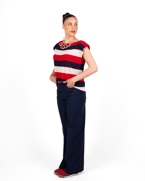 Dixie Pantalone Wide Leg - blu