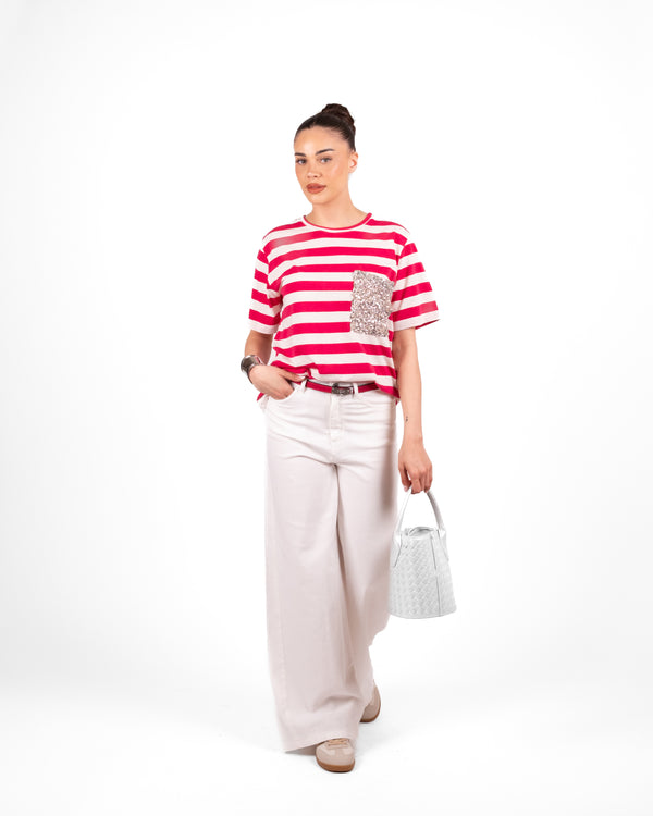 Dixie Pantalone Wide Leg - BIANCO