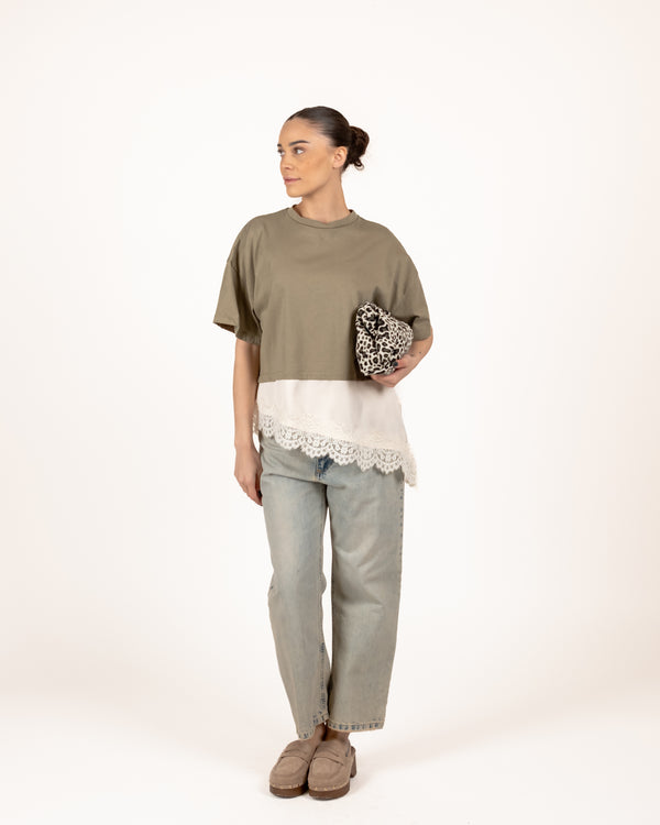 Dixie T Shirt C/Pizzo M/M - VERDE
