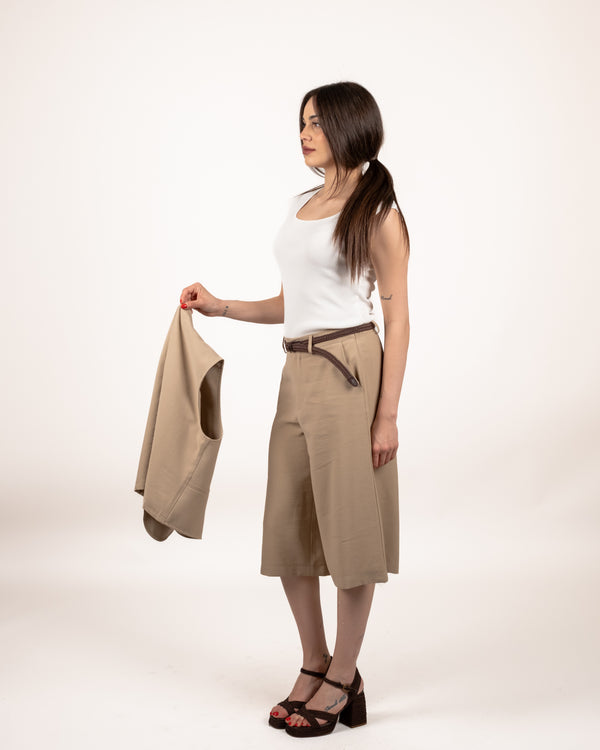 Haveone Pantalone Bermuda Elastico Dietro - SABBIA