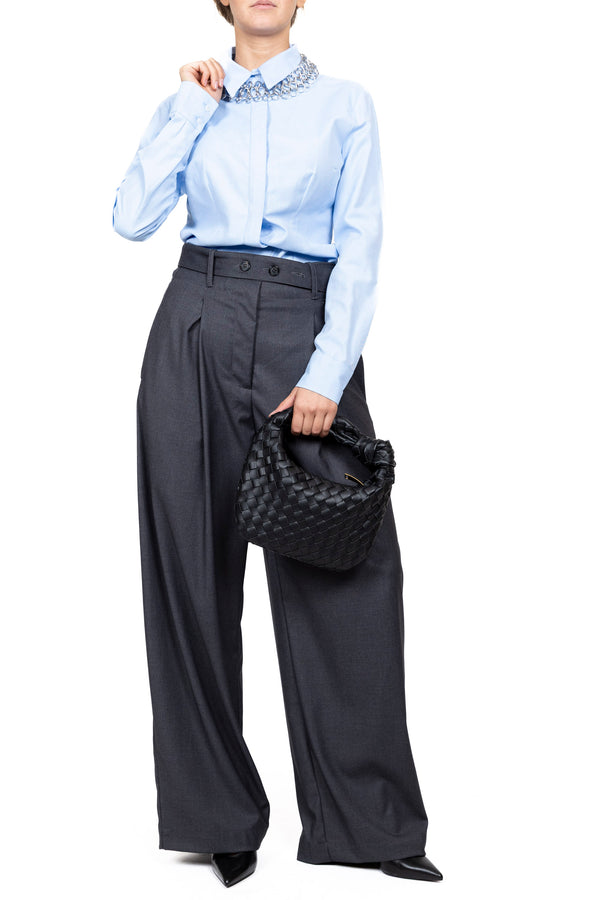 Dixie Pantalone Palazzo C/Cintura - ANTRACITE