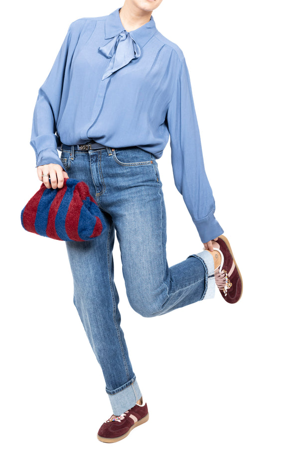 Dixie Camicia Fiocco Raso - POLVERE