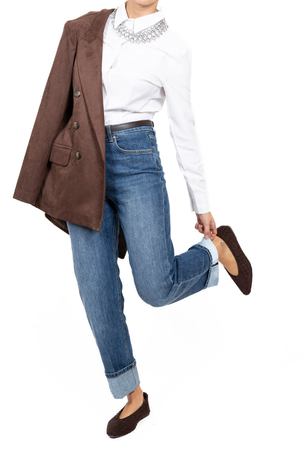 Dixie Camicia Slim Oxford - BIANCO
